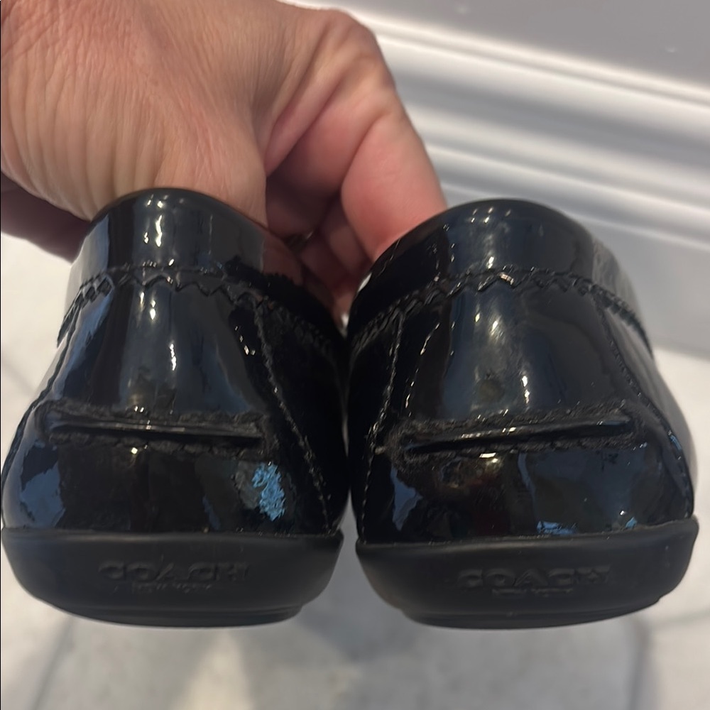 Coach Black Moccasin-Style Flats - Picture 2 of 8